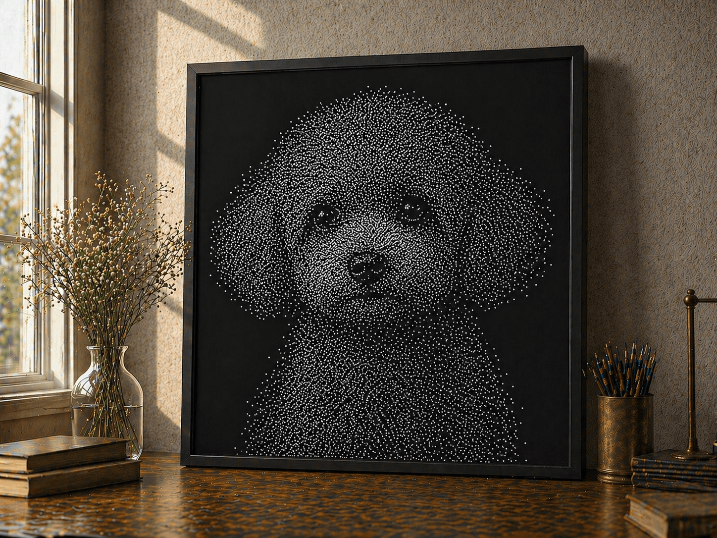A warm product image showing a Cracklecraft piece in a direct order setting